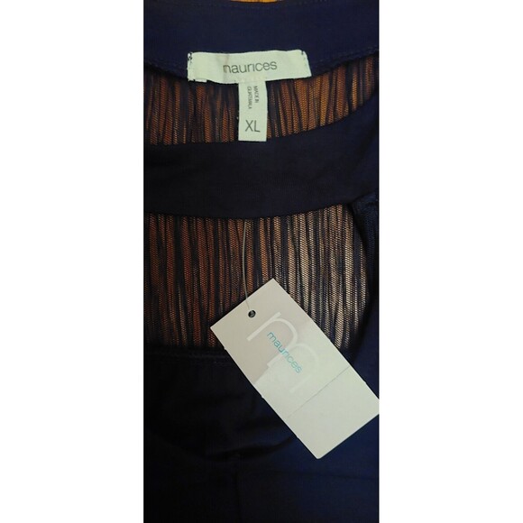 Maurices Black Tunic Sheer Balloon Sleeves Whimseygoth Coquette Top XL NWT - Picture 4 of 6